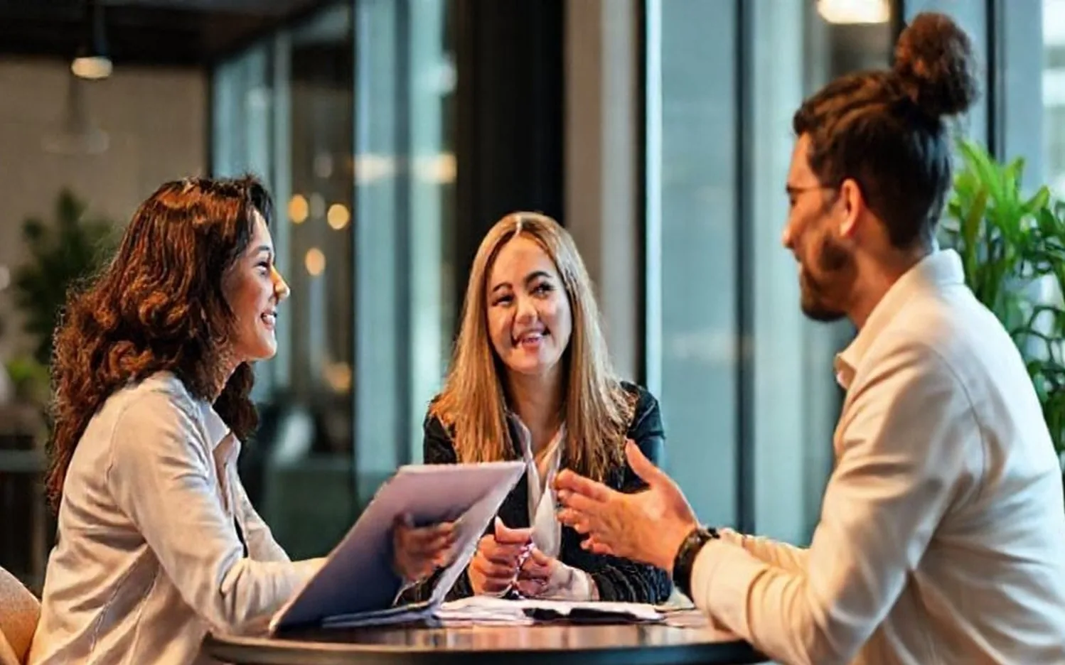 Talent acquisition specialists reviewing profiles